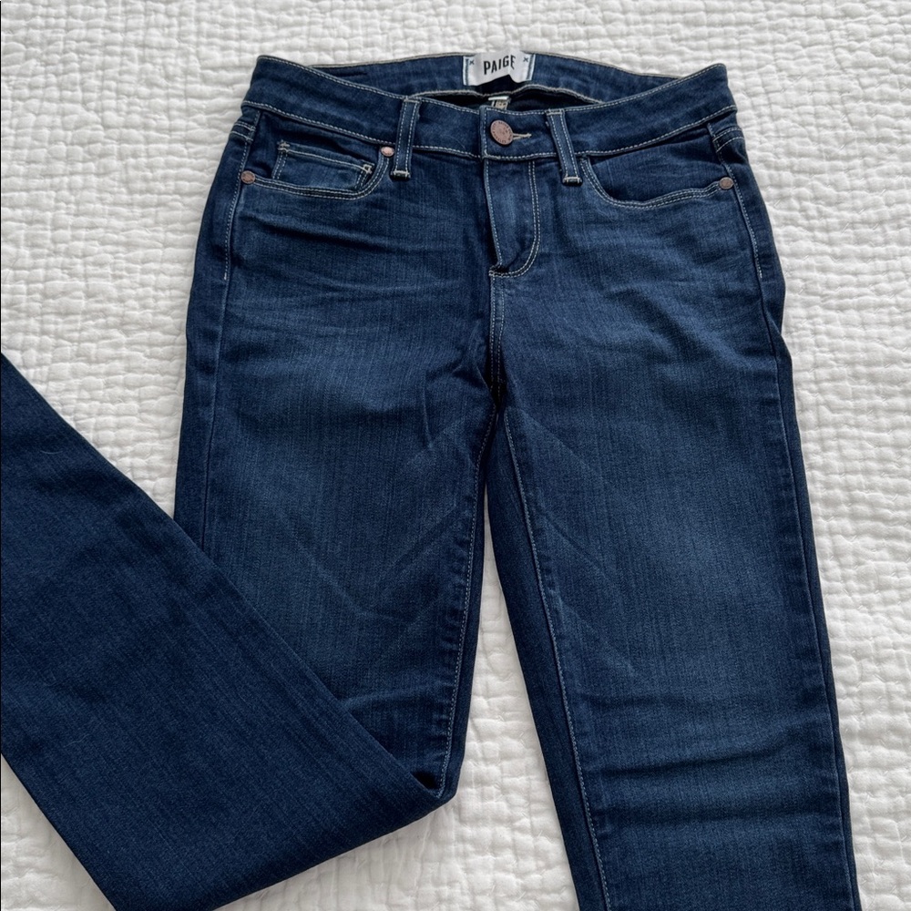 Paige Dark Blue Denim Jeans